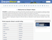 Tablet Screenshot of dreammean.com